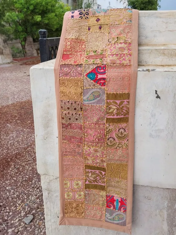 Khamma_Ghani_Kambadiya_Table_Runner_Light_Brown