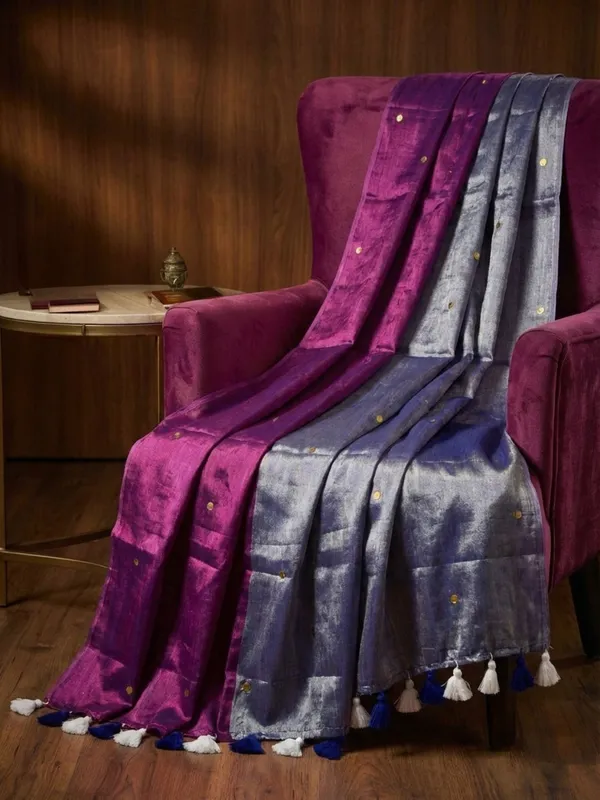 Chamak_Sequin_Pure_Mul_Cotton_Saree_Gray_&_Pink