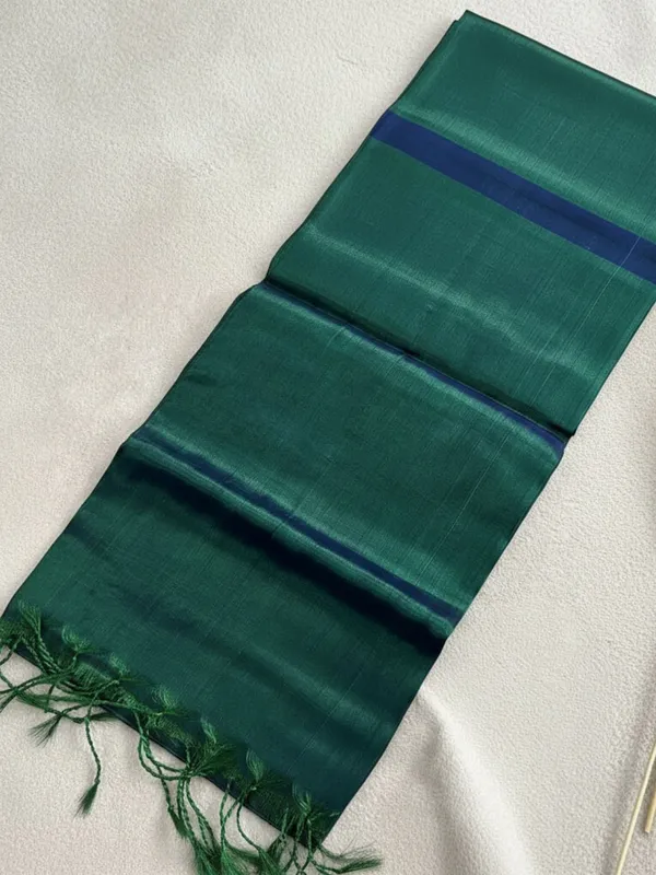 Aabha_Roop_Handloom_Pure_Tissue_Cotton_Saree_Bottle_Green