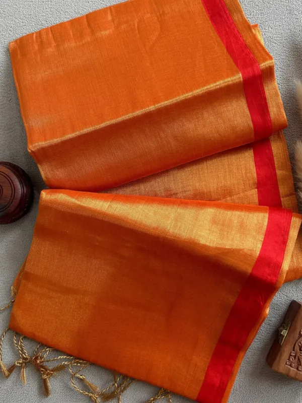 Aabha_Roop_Handloom_Pure_Tissue_Cotton_Saree_Orange