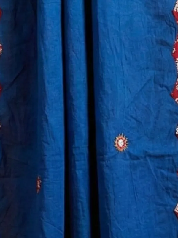 Kosha_Saaz_Pure_Mul_Cotton_Applique_Dupatta_Royal_Blue