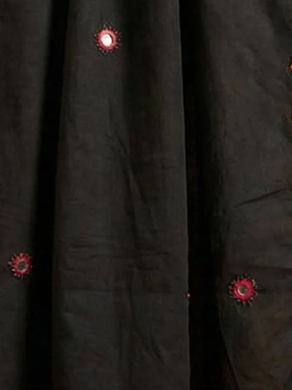 Kosha_Saaz_Pure_Mul_Cotton_Applique_Dupatta_Jet_Black