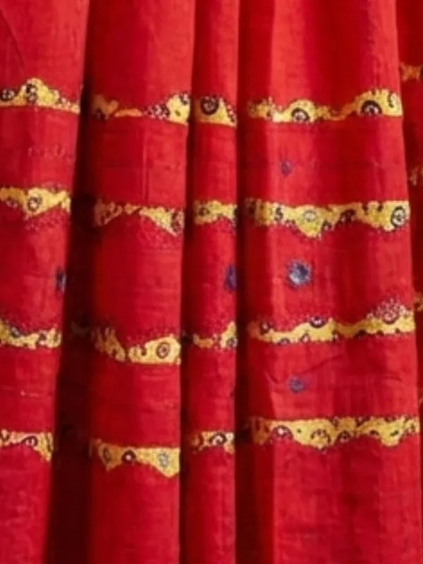 Kosha_Saaz_Pure_Mul_Cotton_Applique_Dupatta_Bright_Red