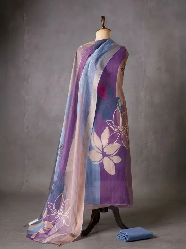 Noor-e-Banaras_Brocade_Linen_Suit_Lavendar