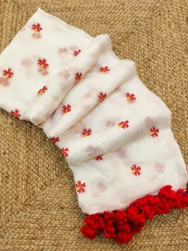 Hawa_Hawai_Embroidery_Pure_Mul_Cotton_Saree_White