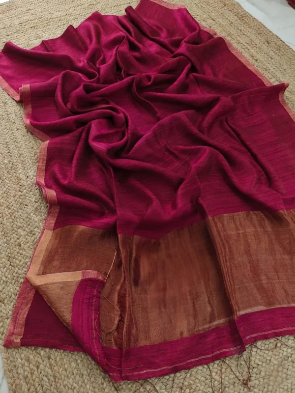 Virasaa_Roop_Silkmark_Handloom_Saree_Deep_Magenta