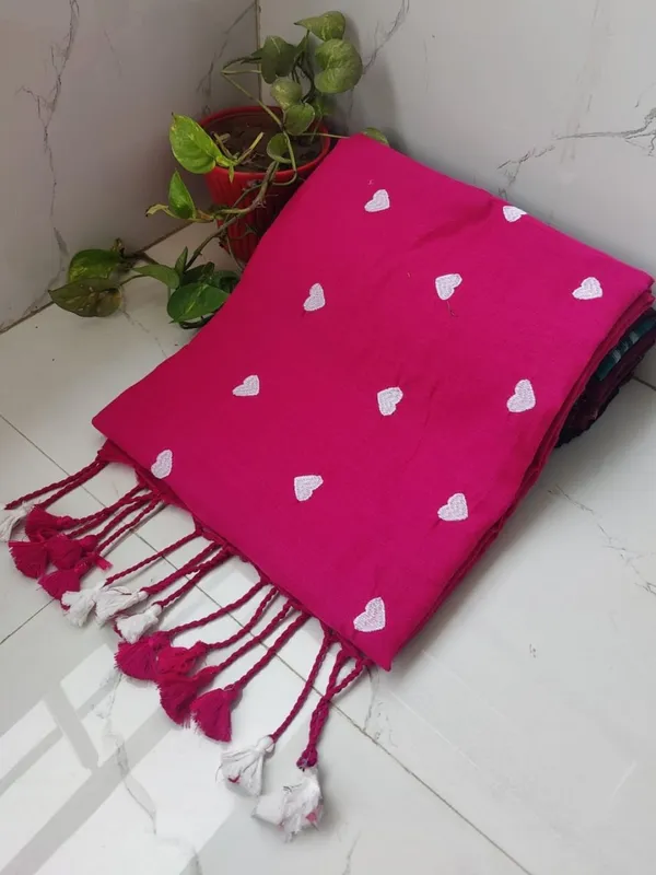 Nakshi_Handloom_Pure_Khadi_Cotton_Saree_Dark_Pink