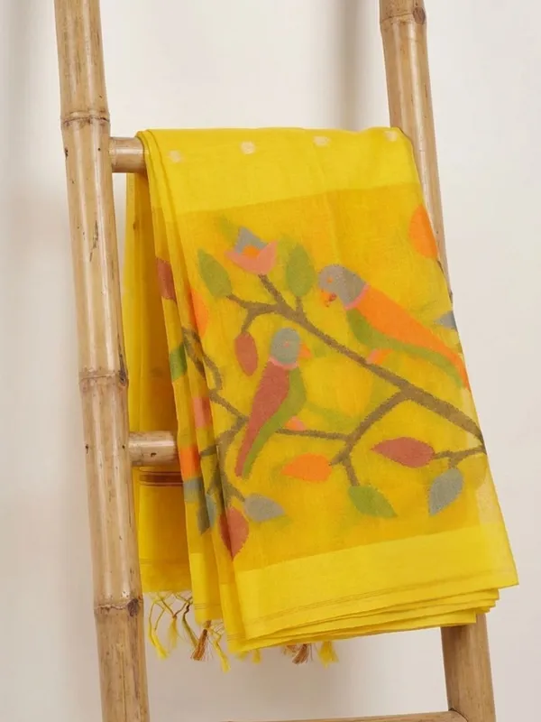 Van_Roop_Pure_Muslin_Silk_Sequin_Saree_Yellow