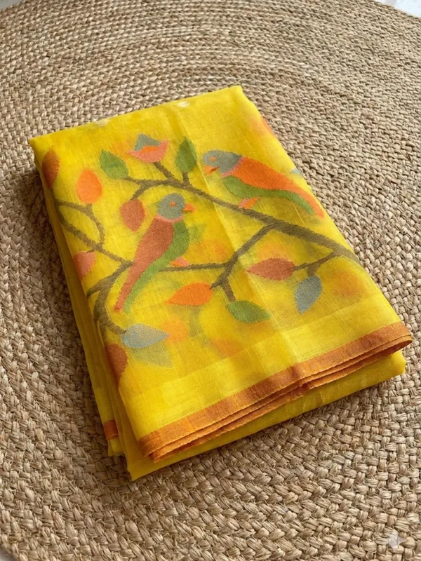 Van_Roop_Pure_Muslin_Silk_Sequin_Saree_Yellow
