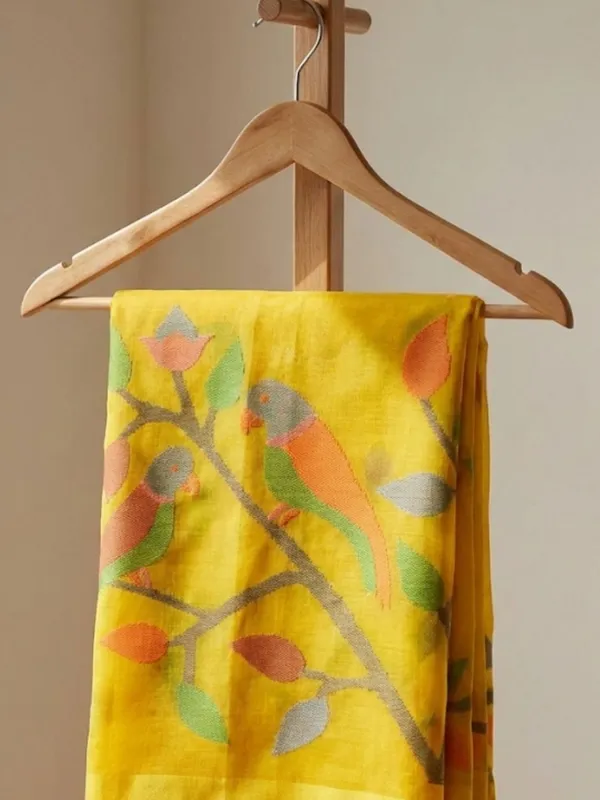 Van_Roop_Pure_Muslin_Silk_Sequin_Saree_Yellow