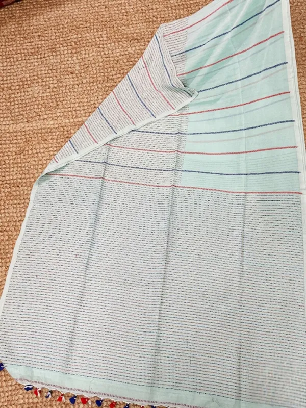 Samanvaya_Embroidery_Handloom_Pure_Cotton_Saree_Mint_Green
