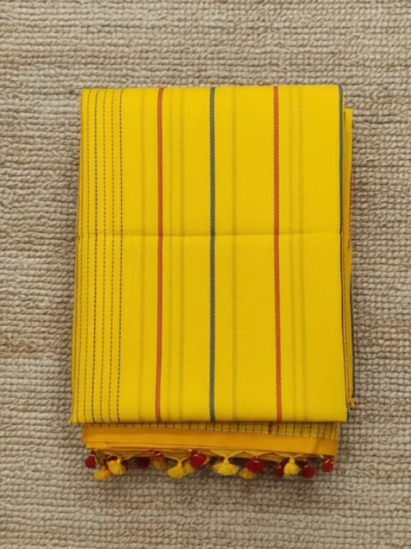 Samanvaya_Embroidery_Handloom_Pure_Cotton_Saree_Yellow