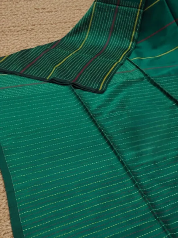 Samanvaya_Embroidery_Handloom_Pure_Cotton_Saree_Emerald_Green