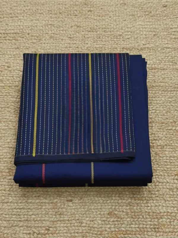 Samanvaya_Embroidery_Handloom_Pure_Cotton_Saree_Navy_Blue