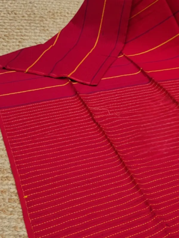 Samanvaya_Embroidery_Handloom_Pure_Cotton_Saree_Berry_Red
