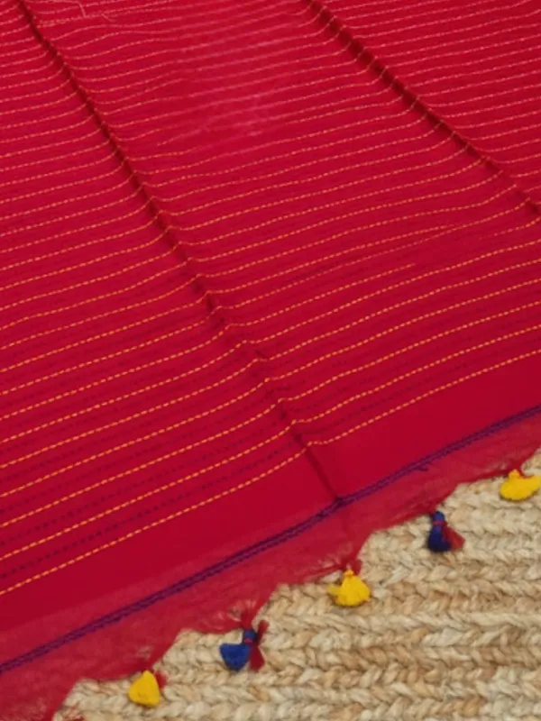Samanvaya_Embroidery_Handloom_Pure_Cotton_Saree_Berry_Red