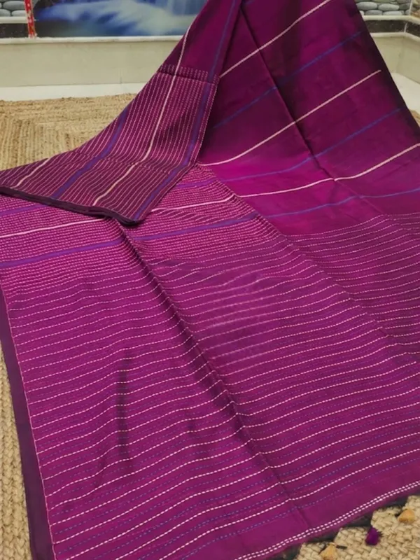 Samanvaya_Embroidery_Handloom_Pure_Cotton_Saree_Purple