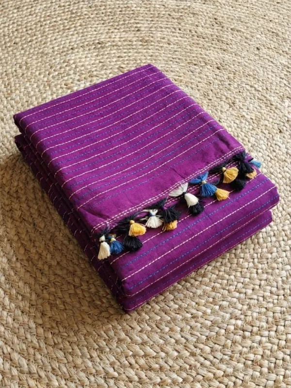 Samanvaya_Embroidery_Handloom_Pure_Cotton_Saree_Purple
