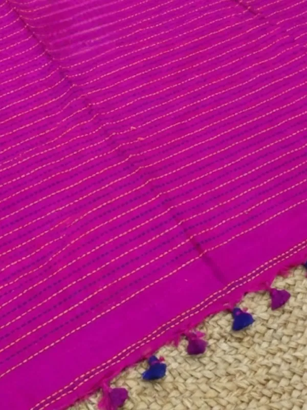 Samanvaya_Embroidery_Handloom_Pure_Cotton_Saree_Magenta