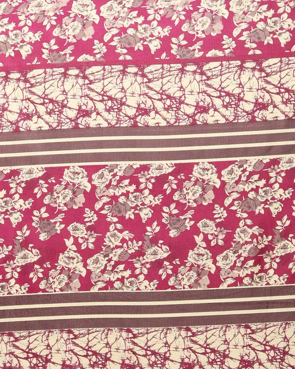 Magenta_Floral_Kashmiri_Silk_Saree,_Striped_Border_|_Kyaari