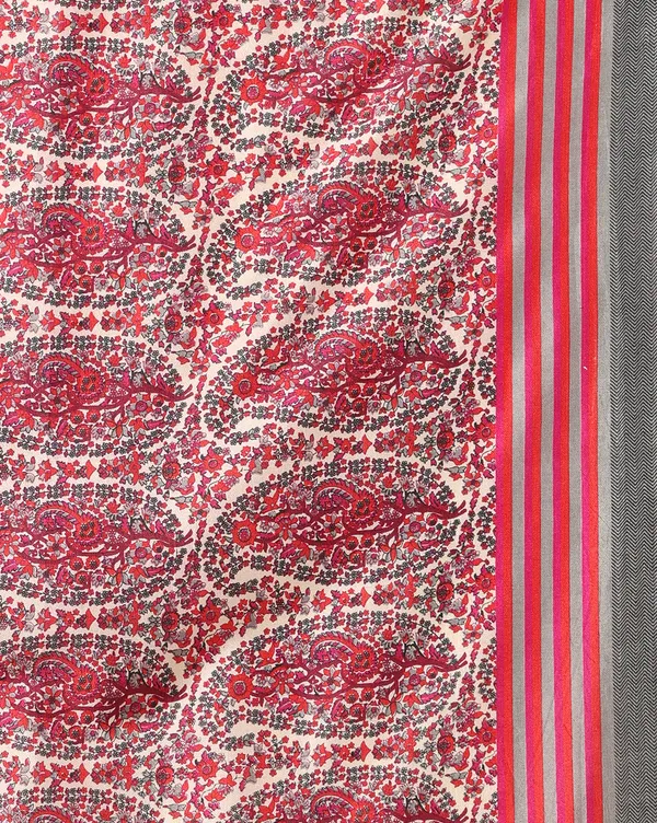Red_Paisley_Kashmiri_Silk_Saree,_Striped_Pallu_|_Taal
