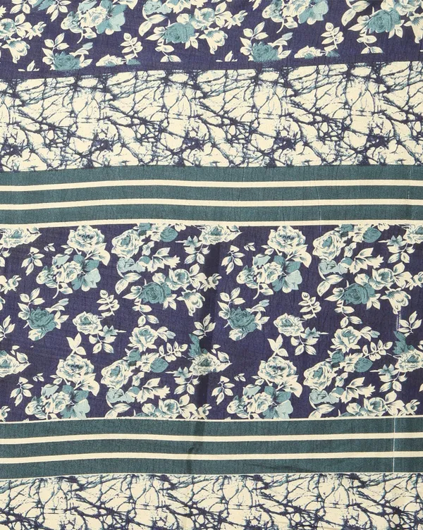 Navy_Blue_Floral_&_Crackle_Kashmiri_Silk_Saree_|_Kyaari
