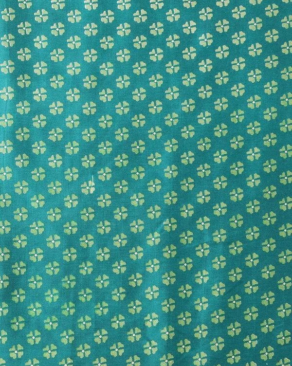 Off_White_&_Teal_Kalamkari_Printed_Kashmiri_Silk_Saree_|_Manzar