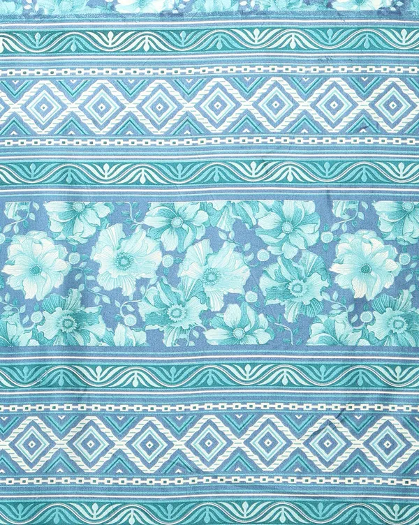 Teal_Floral_Kashmiri_Silk_Saree,_Geometric_Pallu_|_Kyaari