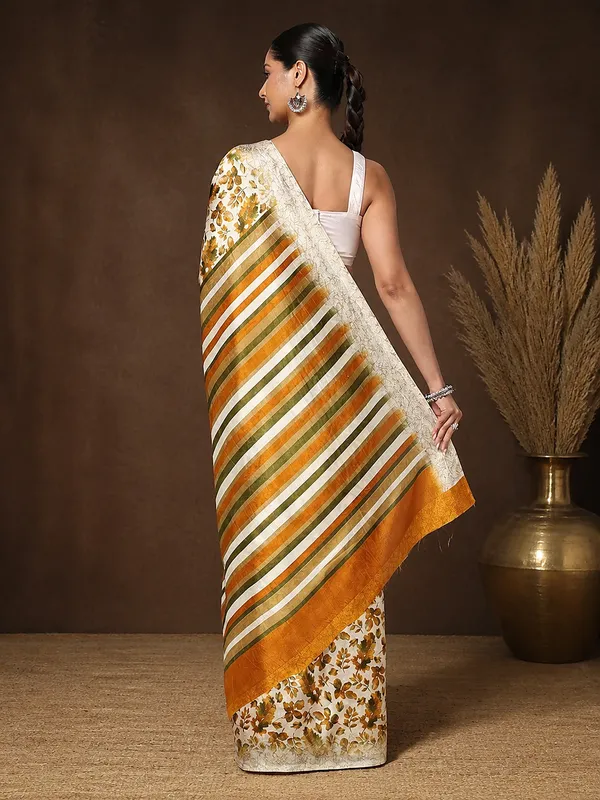 Mustard_&_Olive_Striped_Kashmiri_Silk_Printed_Saree_|_Patjhad