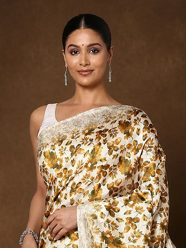 Mustard_&_Olive_Striped_Kashmiri_Silk_Printed_Saree_|_Patjhad