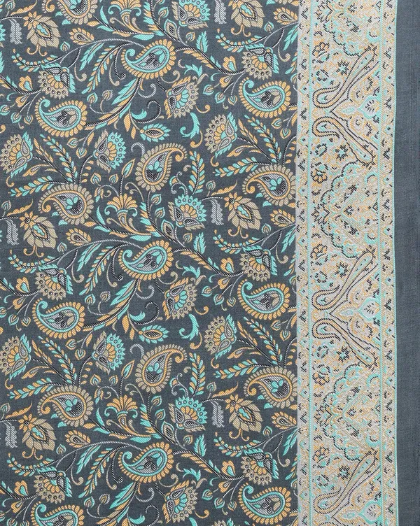Grey_Paisley_Printed_Kashmiri_Silk_Saree_|_Silsila