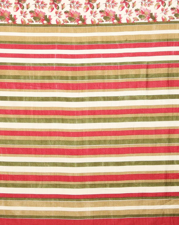 Off_White_Floral_Kashmiri_Silk_Saree,_Striped_Pallu_|_Kyaari