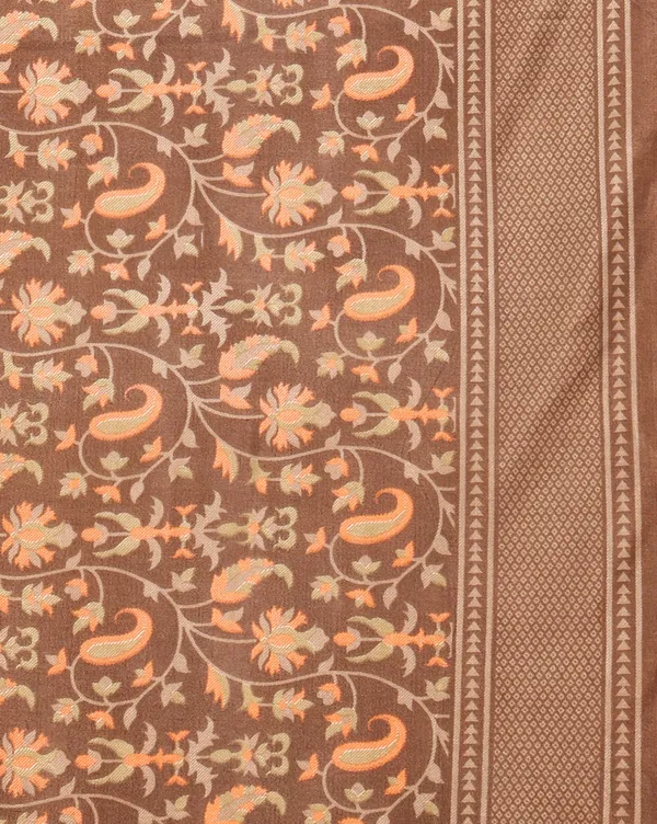 Brown_Paisley_&_Floral_Kashmiri_Silk_Printed_Saree_|_Manzil