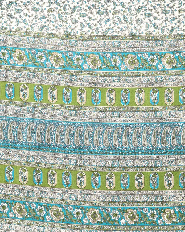 White_&_Green_Paisley_Kashmiri_Silk_Printed_Saree_|_Manzil