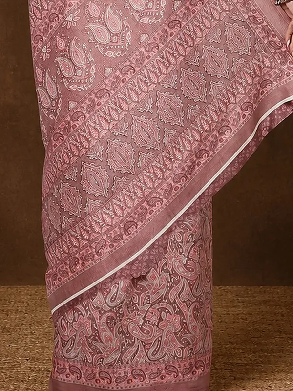 Dusty_Rose_Paisley_Printed_Kashmiri_Silk_Saree_|_Silsila