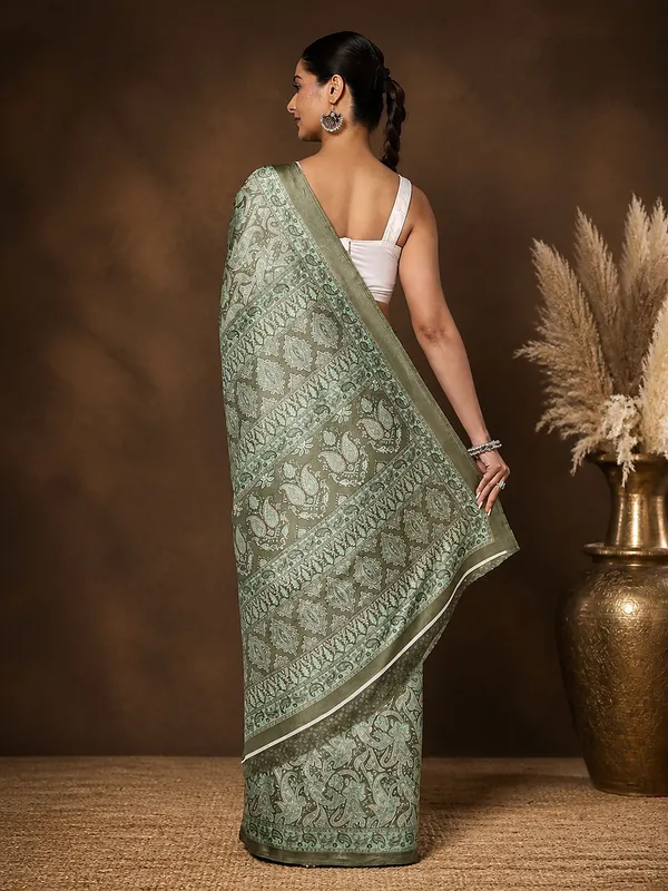 Sage_Green_Paisley_Printed_Kashmiri_Silk_Saree_|_Silsila