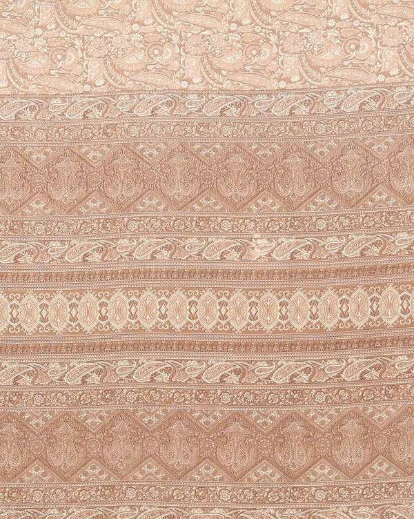 Light_Brown_Paisley_Kashmiri_Silk_Printed_Saree_|_Manzil