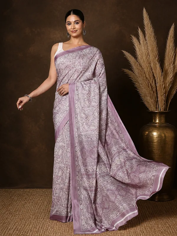 Lavender_Paisley_Printed_Kashmiri_Silk_Saree_|_Silsila