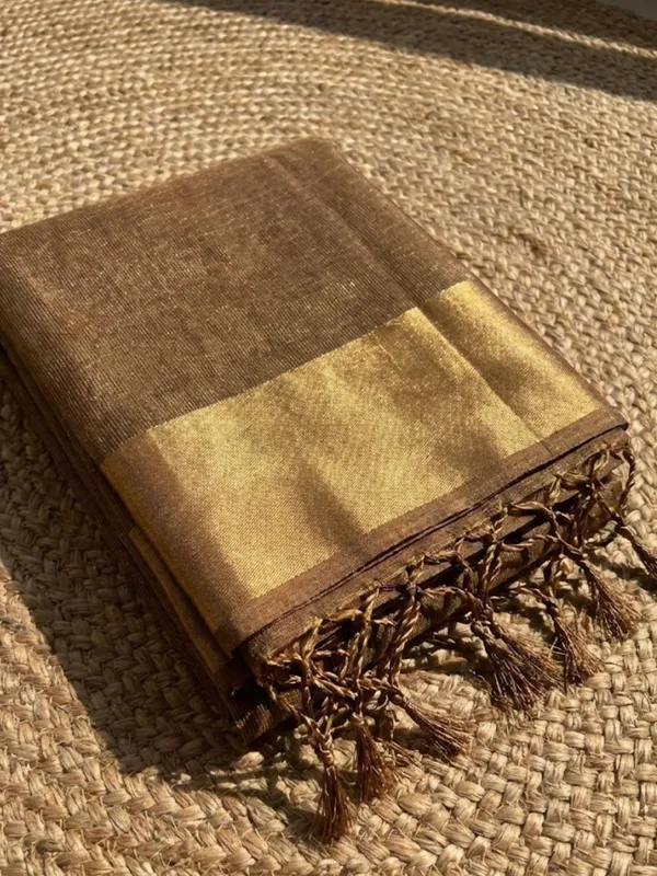 Iraaya_Pure_Handloom_Jayashree_Silk_Linen_Saree_Brown