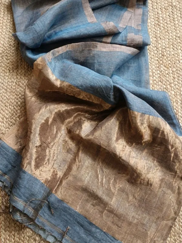 Iraaya_Pure_Handloom_Jayashree_Silk_Linen_Saree_Indigo