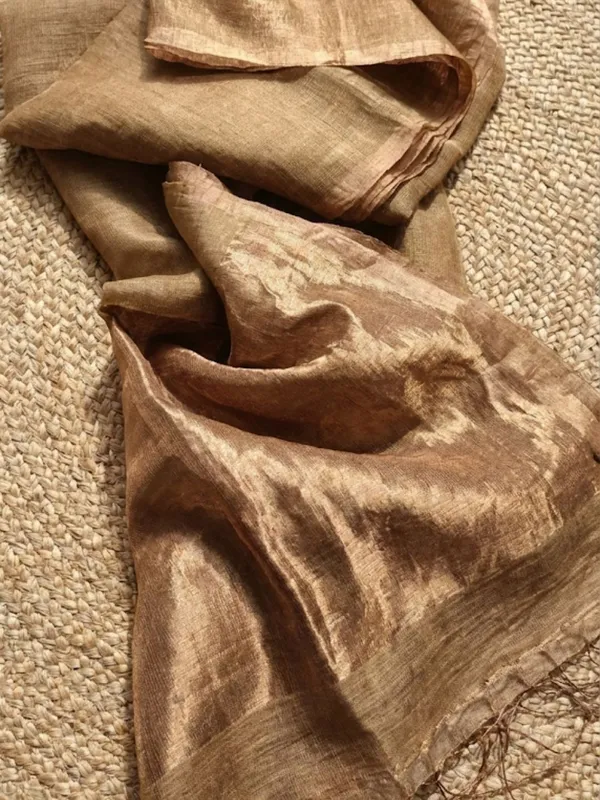 Iraaya_Pure_Handloom_Jayashree_Silk_Linen_Saree_Lighty_Brown