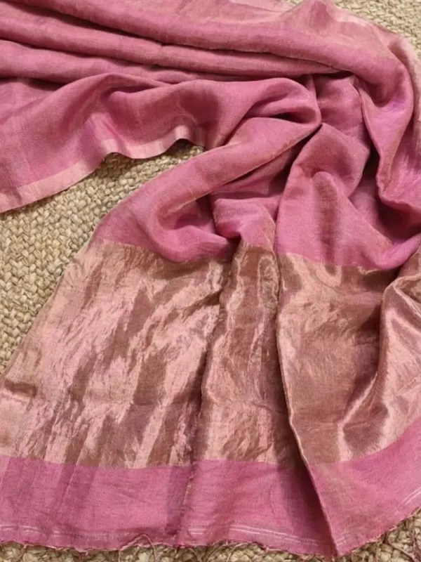 Iraaya_Pure_Handloom_Jayashree_Silk_Linen_Saree_Rose_Pink