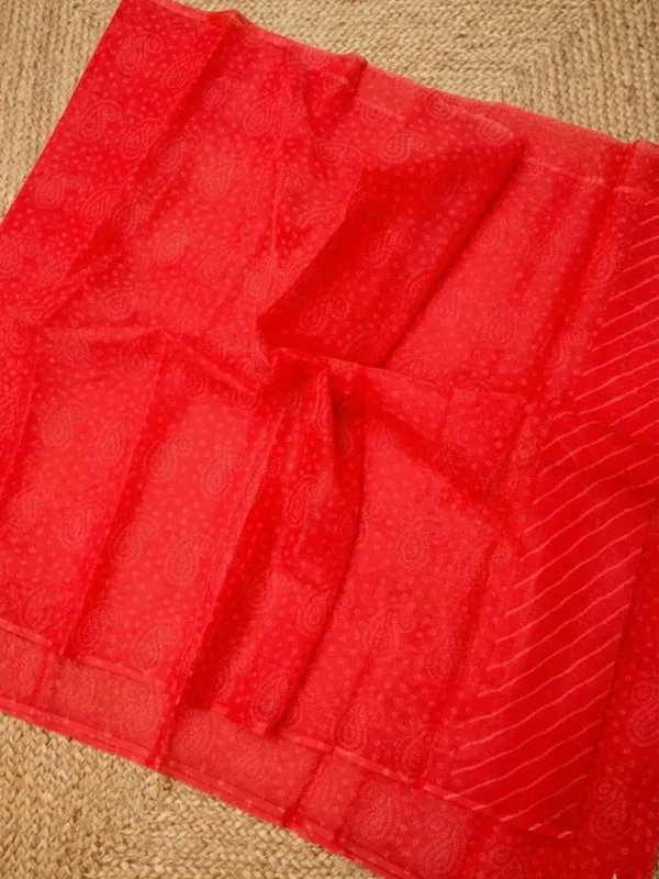 Dye_&_Drape_Kota_Doria_Lehariya_Bandhej_Saree_Bright_Red