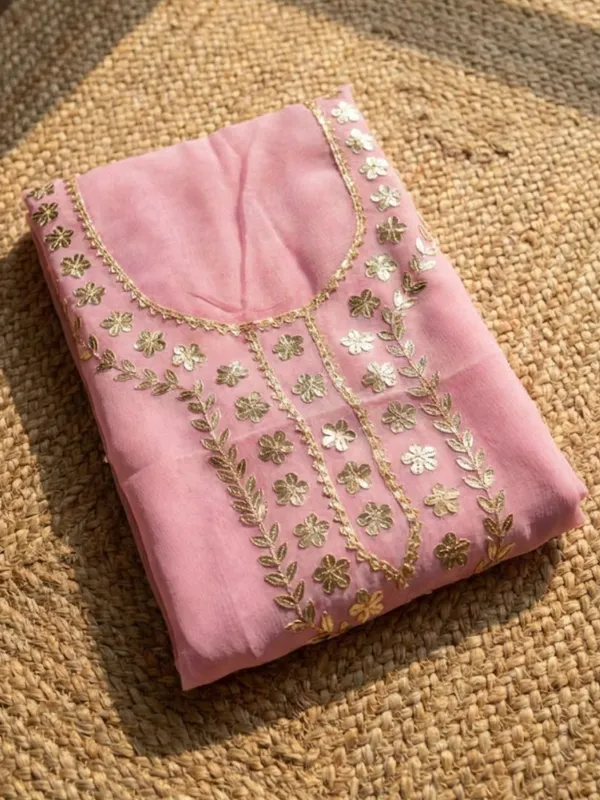 Gulnaar_Organza_Silk_Gota_Patti_Suit_(T+B+D)_Set_Baby_Pink