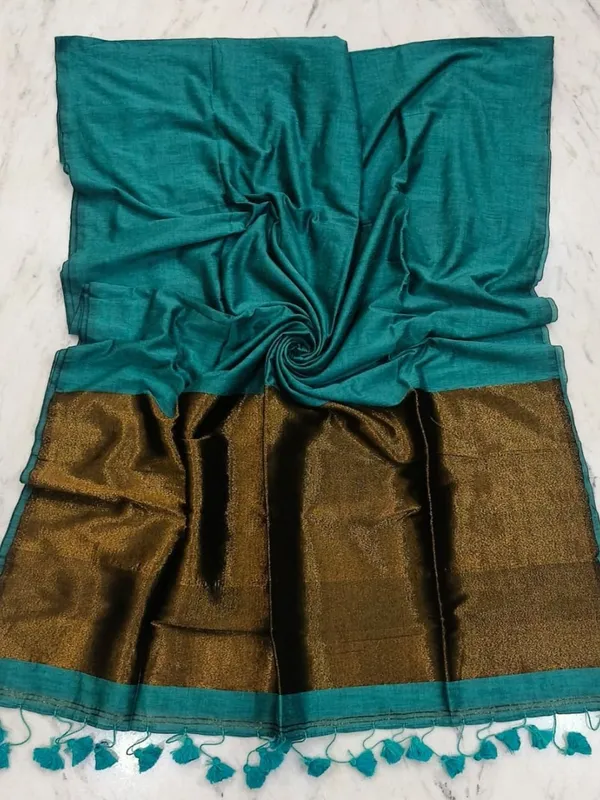 Myraaj_Pure_Cotton_Handloom_Saree_Sea_Green