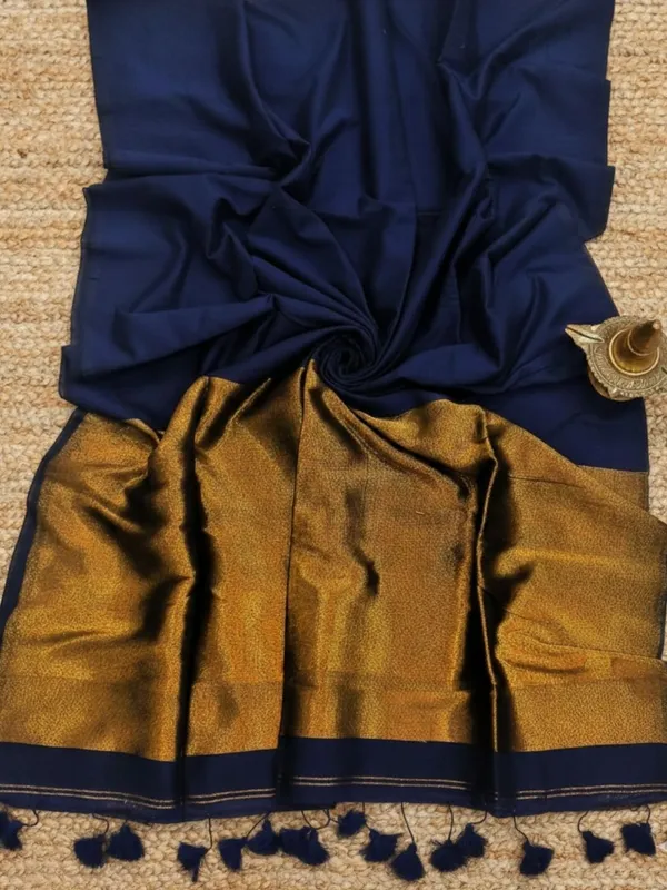 Myraaj_Pure_Cotton_Handloom_Saree_Navy_Blue