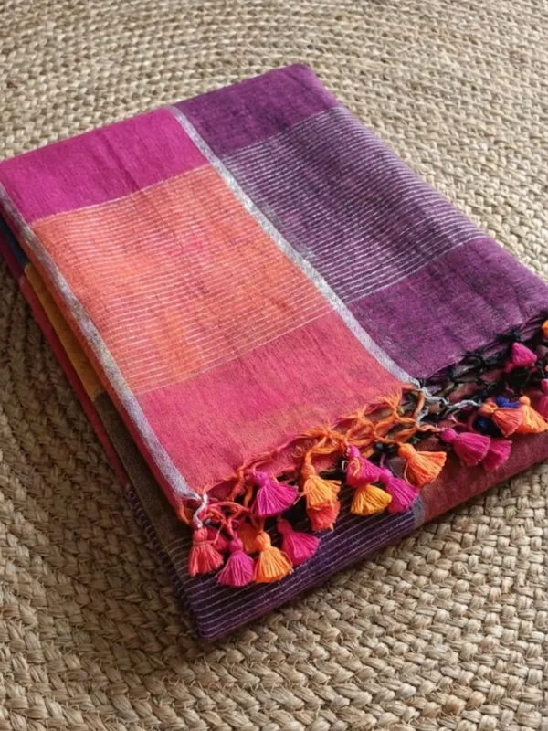 Vaanya_Pure_Linen_Warm_Handloom_Saree