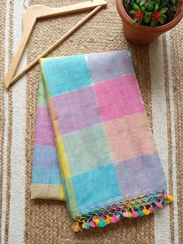 Vaanya_Pure_Linen_Lustrous_Handloom_Saree