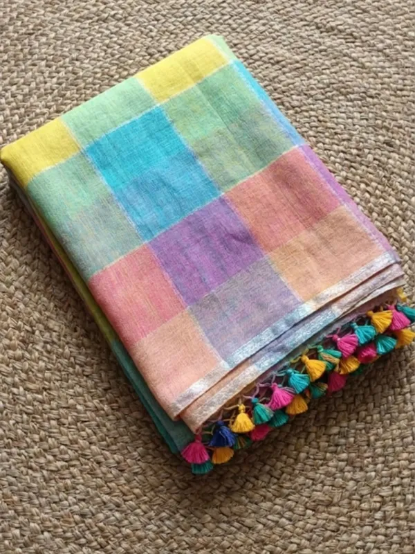 Vaanya_Pure_Linen_Lustrous_Handloom_Saree