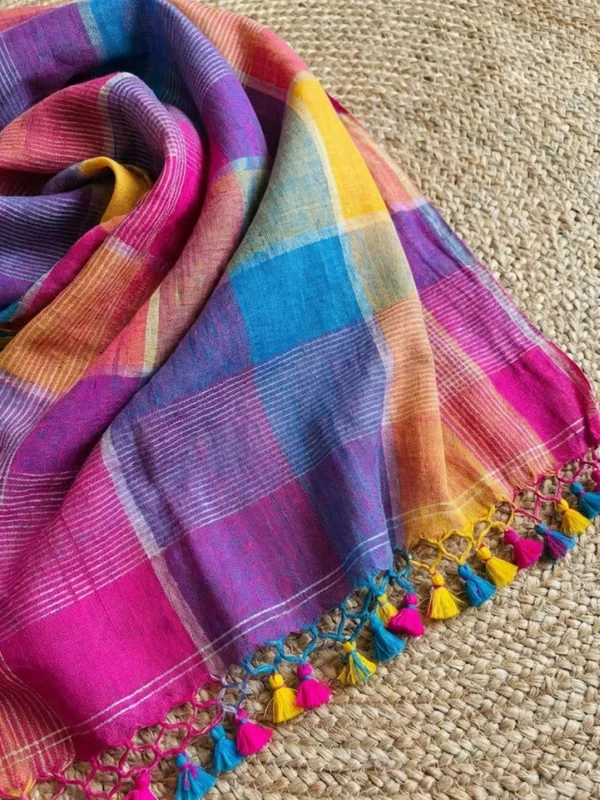 Vaanya_Pure_Linen_Textured_Handloom_Saree